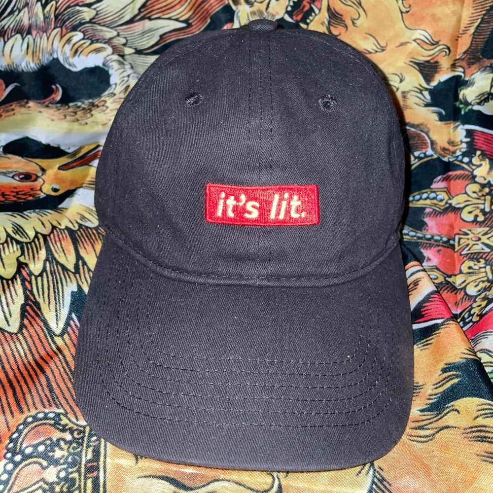It’s lit strapback hat